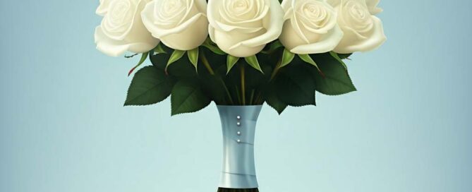 White Rose Prom Bouquet