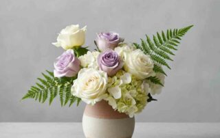 Sympathy Flower Arrangement of Roses and Ferns