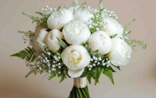 Bridal Bouquet w/white peonies